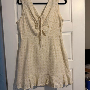 Cream eyelet dress